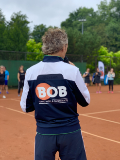 Tennistraining van Bob